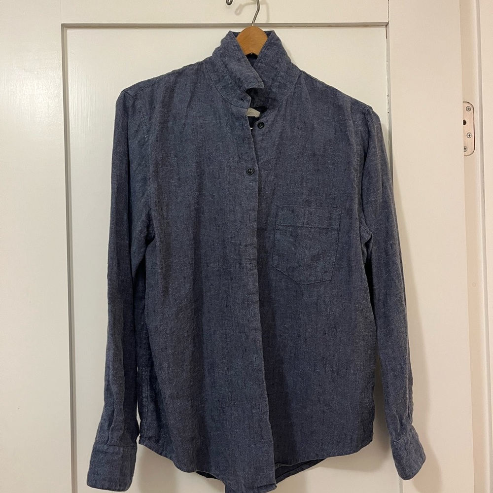 Women’s Blue Linen Shirt